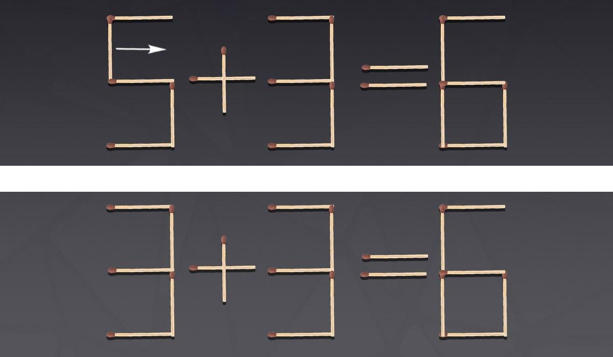 Mycket svårt pussel: du måste flytta bara en tändsticka