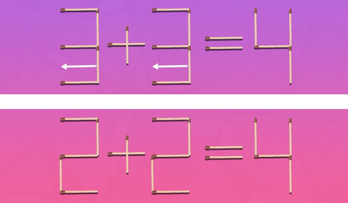 Vilka två tändstickor måste flyttas för att rätta till ett misstag: ett snabbt intelligenstest
