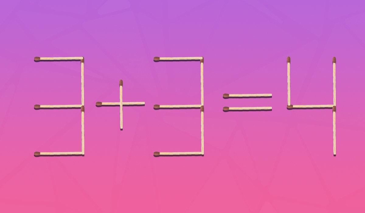 Vilka två tändstickor måste flyttas för att rätta till ett misstag: ett snabbt intelligenstest