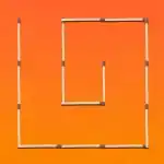 Du måste flytta 3 tändstickor för att göra 2 rutor: ett mycket svårt pussel. Du måste flytta 3 tändstickor för att göra 2 rutor: