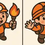 IQ-test: hitta 3 skillnader i bilden av pojken med facklan