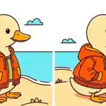 IQ-test: hitta 3 skillnader i en bild av en anka